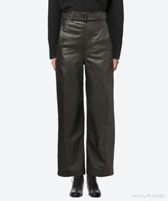 ＜LEMAIRE (Women)＞パンツ　ＬＥＡＴＨＥＲ　ＢＥＬＴＥＤ　ＴＷＩＳＴＥＤ　ＰＡＮＴＳ