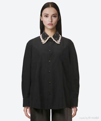 ＜LEMAIRE (Women)＞ブラウス　ＳＨＩＲＴ　ＷＩＴＨ　ＥＭＢＲＯＩＤＥＲＥＤ　ＣＯＬＬＡＲ