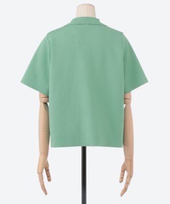 カットソー　１８Ｇ　Ｍｉｌａｎ　Ｒｉｂｓ　Ｏｐｅｎｅｄ　Ｃｏｌｌｏｒ　Ｓｈｉｒｔｓ　ＬＷ―３１