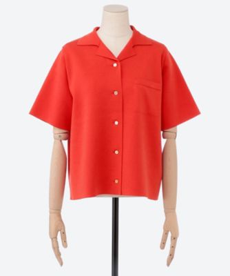 カットソー　１８Ｇ　Ｍｉｌａｎ　Ｒｉｂｓ　Ｏｐｅｎｅｄ　Ｃｏｌｌｏｒ　Ｓｈｉｒｔｓ　ＬＷ―３１