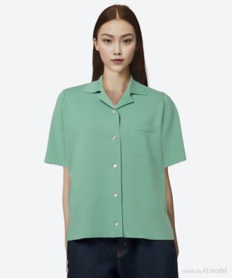 LOWER (Women)/ローバー カットソー　１８Ｇ　Ｍｉｌａｎ　Ｒｉｂｓ　Ｏｐｅｎｅｄ　Ｃｏｌｌｏｒ　Ｓｈｉｒｔｓ　ＬＷ―３１