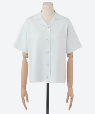 カットソー　１８Ｇ　Ｍｉｌａｎ　Ｒｉｂｓ　Ｏｐｅｎｅｄ　Ｃｏｌｌｏｒ　Ｓｈｉｒｔｓ　ＬＷ―３１