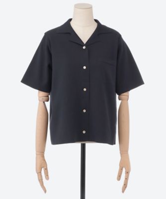 カットソー　１８Ｇ　Ｍｉｌａｎ　Ｒｉｂｓ　Ｏｐｅｎｅｄ　Ｃｏｌｌｏｒ　Ｓｈｉｒｔｓ　ＬＷ―３１
