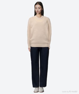 セーター　１０Ｇ　ＭＥＳＨ　ＡＮＤ　ＦＬＯＷＥＲ　ＰＡＴＴＥＲＮ　ＣＲＥＷ　ＮＥＣＫ　ＬＷ―４２