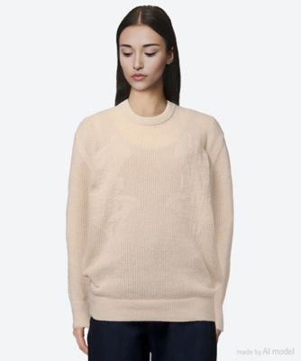 LOWER (Women)/ローバー セーター　１０Ｇ　ＭＥＳＨ　ＡＮＤ　ＦＬＯＷＥＲ　ＰＡＴＴＥＲＮ　ＣＲＥＷ　ＮＥＣＫ　ＬＷ―４２