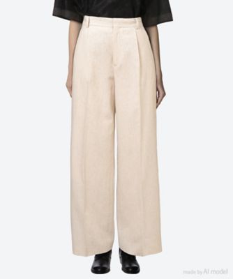 ＜DOMELLE (Women)＞パンツ　ＣＯ／ＬＩ　　ＳＴＲＩＰＥ　ＰＡＮＴＳ　Ａ３１５１ＦＰ　０１４