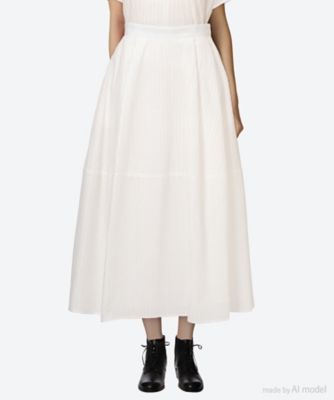 ＜DOMELLE (Women)＞スカート　ＣＯＴＴＯＮ　ＥＹＥＬＥＴ　ＳＫＩＲＴ　Ａ３１５１ＦＳ　０５２