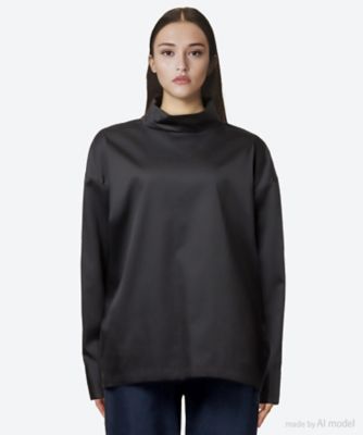＜nonnotte (Women)＞カットソー　Ｓｅｍｉ　Ｍｏｃｋ　Ｎｅｃｋ　Ｓｍｏｃｋ　Ｓｈｉｒｔ　Ｎ―２５Ｓ―００９
