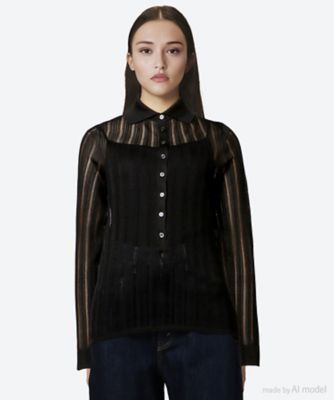 ＜Veronica de Piante (Women)＞ブラウス　ＬＹＤＩＡ　ＰＯＬＯ　ＩＮ　ＳＩＬＫ　ＣＲＥＰＥ