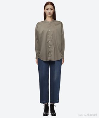 ブラウス　Ｂａｎｄ　Ｃｏｌｌａｒ　Ｌｏｎｇ　Ｓｌｅｅｖｅ　Ｓｈｉｒｔ　ＳＨＬＭ―１０９―ＣＲ