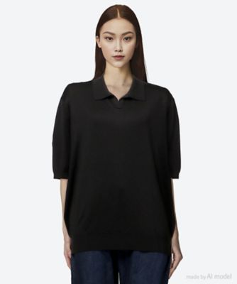 ＜HERILL (Women) ＞カットソートップス　Ｓｉｌｋ　Ｐｏｌｏ　２５―０８０―ＨＬ―８１３０―１０