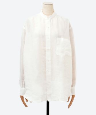 ブラウス　Ｒａｍｉｅ　Ｌｉｎｅｎ　Ｂａｎｄｃｏｌｌａｒ　２５―０５０―ＨＬ―８１００―１０