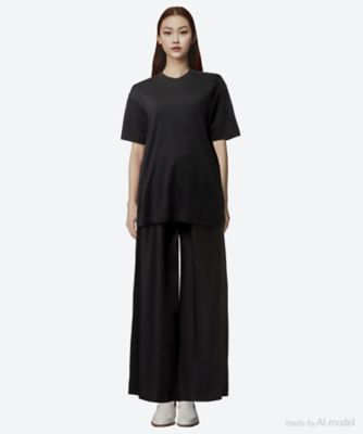 コットンクルーネック刺繍ショートスリーブＴシャツ　７９１７－２２２－００１０