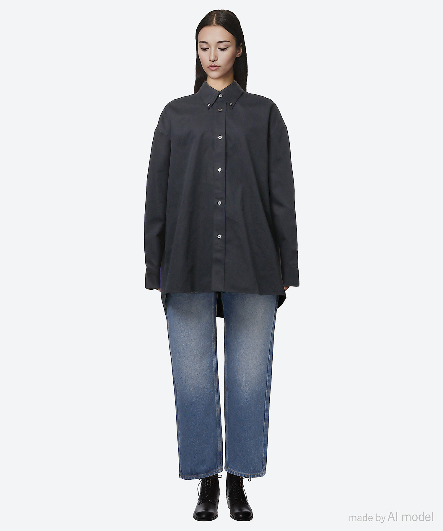ブラウス RUSKIN BUTTON DOWN SHIRT ブラウス RUSKIN BUTTON DOWN SHIRT