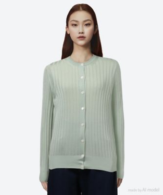 ＜SLOANE (Women)＞１８Ｇワイドリブシルククルーネックカ　ＳＬ８Ｓ―５８５＊