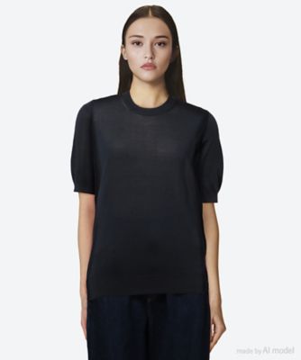 ＜SLOANE (Women)＞１８Ｇ天竺　シルクワイドフィット半　ＳＬ９Ｓ―８９３