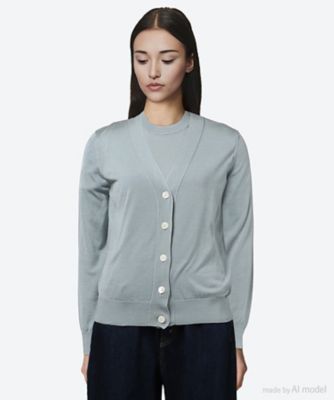＜SLOANE (Women)＞１８Ｇ天竺　シルクワイドフィットＶ　ＳＬ６Ｓ―２３４