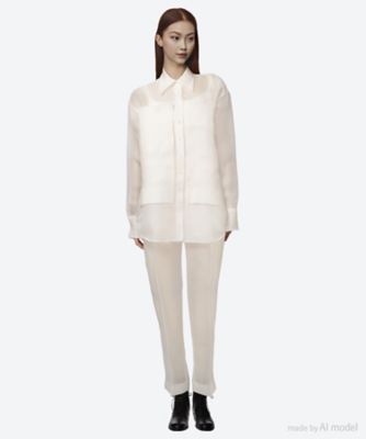 パンツ　ＥＣＯＬＥ　ＯＲＧＡＮＩＣ　ＳＩＬＫ　ＣＲＯＰＰＥＤ　ＴＲＯＵＳＥＲ　１１６７７１―０００１