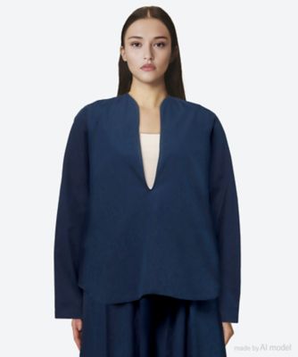 OME(Women)/オーメ ブラウス　ＢＬＯＵＳＥ　１　ＢＬＯＵＳＥ　１＿Ｄ１２３０＿ＩＮＤＩＧＯ
