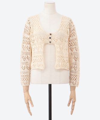 カーディガン　Ｌａｃｙ　ｃａｒｄｉｇａｎ　Ｗ．２．Ｂ２１．ＳＳ