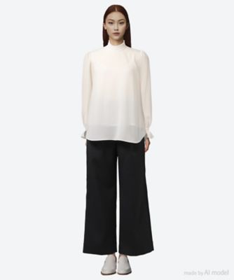 ブラウス　ＰＬＥＡＴＥＤ　ＣＯＬＬＡＲ　ＢＬＯＵＳＥ　Ｒ３４１Ｂ―２２０