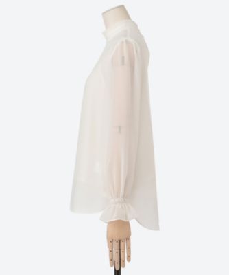 ブラウス　ＰＬＥＡＴＥＤ　ＣＯＬＬＡＲ　ＢＬＯＵＳＥ　Ｒ３４１Ｂ―２２０