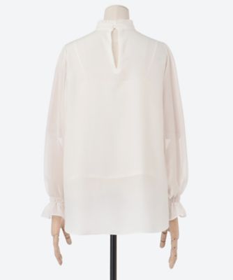 ブラウス　ＰＬＥＡＴＥＤ　ＣＯＬＬＡＲ　ＢＬＯＵＳＥ　Ｒ３４１Ｂ―２２０
