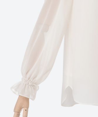 ブラウス　ＰＬＥＡＴＥＤ　ＣＯＬＬＡＲ　ＢＬＯＵＳＥ　Ｒ３４１Ｂ―２２０