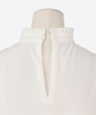 ブラウス　ＰＬＥＡＴＥＤ　ＣＯＬＬＡＲ　ＢＬＯＵＳＥ　Ｒ３４１Ｂ―２２０