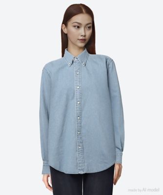 ＜CIOTA (Women)＞シャツ　Ｄｅｎｉｍ　Ｂ．Ｄ　Ｓｈｉｒｔ　ＳＨＬＭ―１２３＊