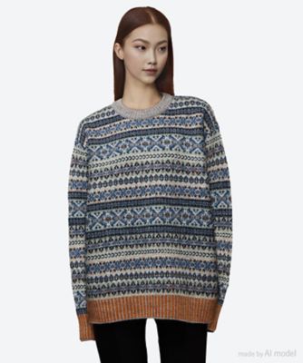 LOEFF (Women)/ロエフ セーター LFU BLUEBIRD JQ PO 8883―1―050038 Blue トップス【三越伊勢丹/公式】