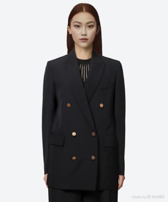 ＜DOMELLE (Women)＞ジャケット　ＷＯＯＬ　ＰＯＰＬＩＮ　ＪＡＣＫＥＴ　Ａ３１５３ＦＪ　００２