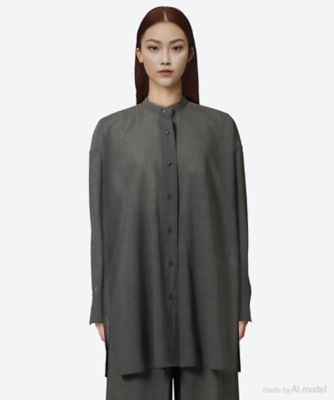 ＜DOMELLE (Women)＞シャツ　ＷＯＯＬ　ＶＯＩＬ　ＳＨＩＲＴ　Ａ３１５３ＦＢ　０１５