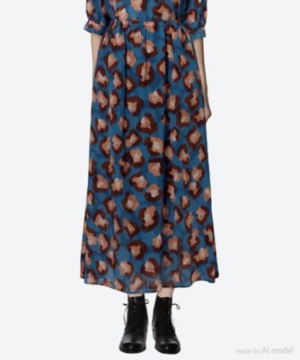 ＜DOMELLE (Women)＞スカート　ＬＥＯＰＡＲＤ　ＰＲＩＮＴ　ＳＫＩＲＴ　Ａ３１５３ＦＳ　０３２