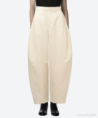 パンツ Crispy Balloon Pants - Ivory Pleated Balloon Pants, Ivory