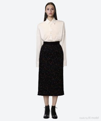 ♦特別SALA♦❋芽風❋センソユニコ❋変形シルエット スカート＆サルエルパンツ スカート LINTON SPANGLE SKIRT A3153FS