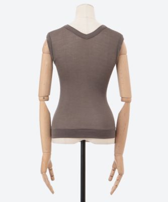 カットソー　Ｄｏｕｂｌｅ　Ｖ―ｎｅｃｋ　ｓｌｅｅｖｅｌｅｓｓ　ＬＵＣＹ＊