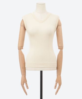 カットソー　Ｄｏｕｂｌｅ　Ｖ―ｎｅｃｋ　ｓｌｅｅｖｅｌｅｓｓ　ＬＵＣＹ＊