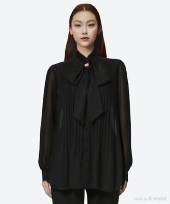 リボンプリーツブラウス LU224―102 | L'UNE (Women