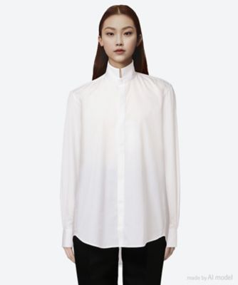 【BOURRIENNE PARIS X】コットンオフィサーカラーシャツ XXXL Bourrienne Paris X ブリエンヌ パリ コットンシャツ