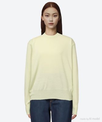 ＜BATONER (Women)＞セーター　ＲＥＶＩＶＡＬ　ＳＯＦＴ　ＳＩＬＫ　ＣＲＥＷ　ＮＥＣＫ　ＢＮ―２６ＳＬ―０３３