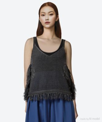 DOMELLE (Women)/ドメル ＦＲＩＮＧＥ　ＫＮＩＴ　ＣＡＭＩＳＯＬＥ　Ａ３１６１ＫＳＷ０６７