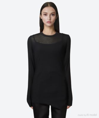 ＜DOMELLE (Women)＞カットソー　ＳＵＰＥＲ　ＳＯＦＴ　ＬＯＮＧ　ＳＬＥＥＶＥ　ＴＯＰ　Ａ３１６１ＵＢ　０４５