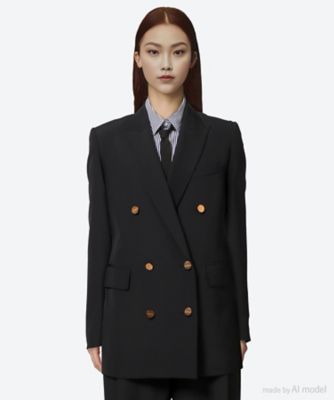 ＜DOMELLE (Women)＞ジャケット　ＷＯＯＬ　ＰＯＰＬＩＮ　ＪＡＣＫＥＴ　Ａ３１６１ＦＪ　０４８