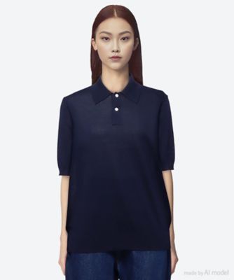 ＜SLOANE (Women)＞１６Ｇ天竺ポリエステルｘコットン半袖ポロ　ＳＬ１０Ｓ―１０７５