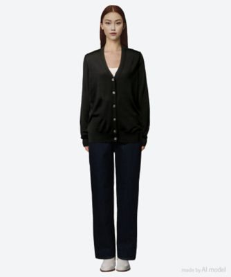 18G天竺 シルク Vネックカーディガン SL10S―032 | SLOANE