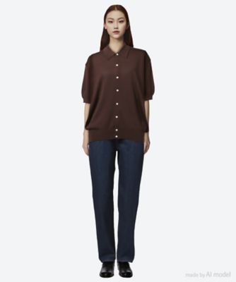 ニットトップス Silk Polo 26―080―HL―8050―10