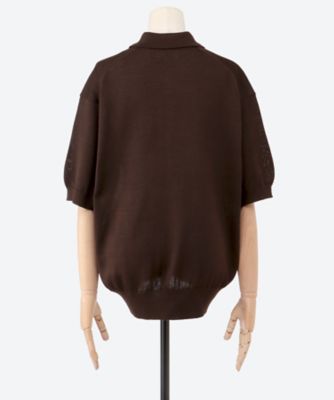 ニットトップス Silk Polo 26―080―HL―8050―10