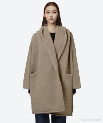 極美品★ベビーアルパカ★ローレンマヌージアン★フーディーガウンコート 極美品☆ベビーアルパカ☆ローレンマヌージアン☆フーディーガウン