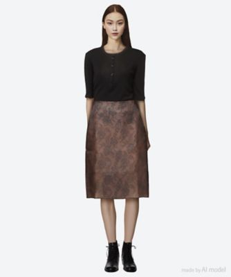 スカート LACE PRINT ORGANZA SKIRT